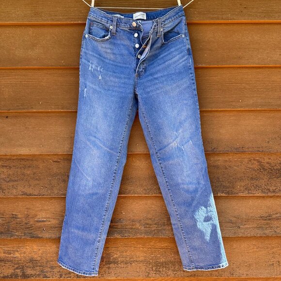 Universal Thread Denim - Universal Thread High Rise 90s Straight Button Up Blue Jeans Size 8